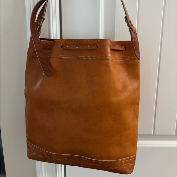 Vintage 1970s Frye Campus Vintage Sunrise Drawstring Bag. - Picture 3 of 6